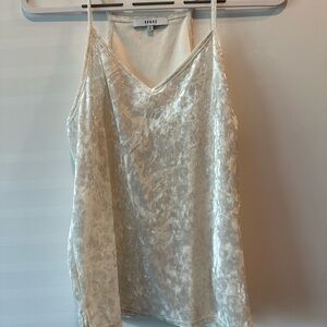 Ro & De Cream Velvet Camisole